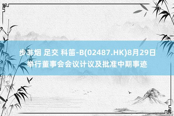 步非烟 足交 科笛-B(02487.HK)8月29日举行董事会会议计议及批准中期事迹