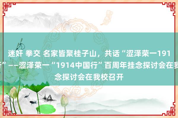 迷奸 拳交 名家皆聚桂子山，共话“涩泽荣一1914中国行”——涩泽荣一“1914中国行”百周年挂念探讨会在我校召开